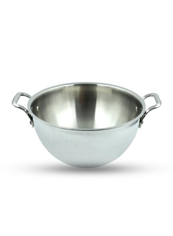 appeasy Stainless Steel Triply Kadai with Lid Built with Three Layers with Induction Base Compatible for Daily Use. (24 cm (2.5 LTR)) - Image 2