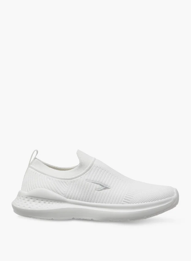 Dash Textured Slip-On Sports Shoes with Pull Tab