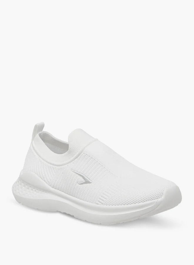 Dash Textured Slip-On Sports Shoes with Pull Tab