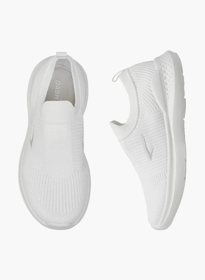 Dash Textured Slip-On Sports Shoes with Pull Tab