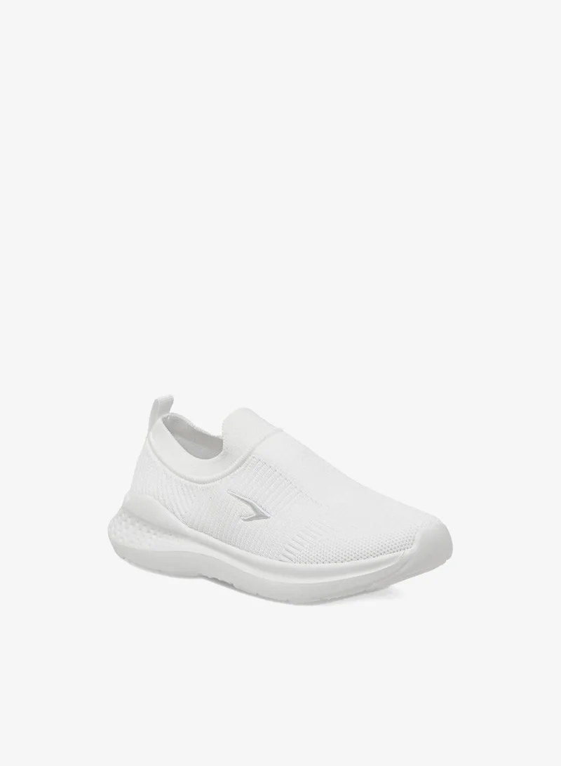 Dash Textured Slip-On Sports Shoes with Pull Tab