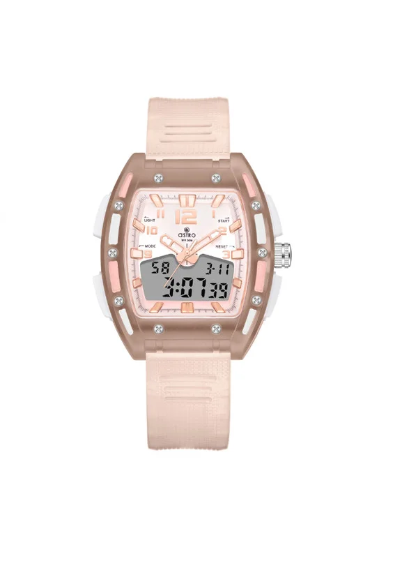 أسترو Astro A24803-PPIK Kids Analog-Digital Display Watch & Polyurethane Strap Cream