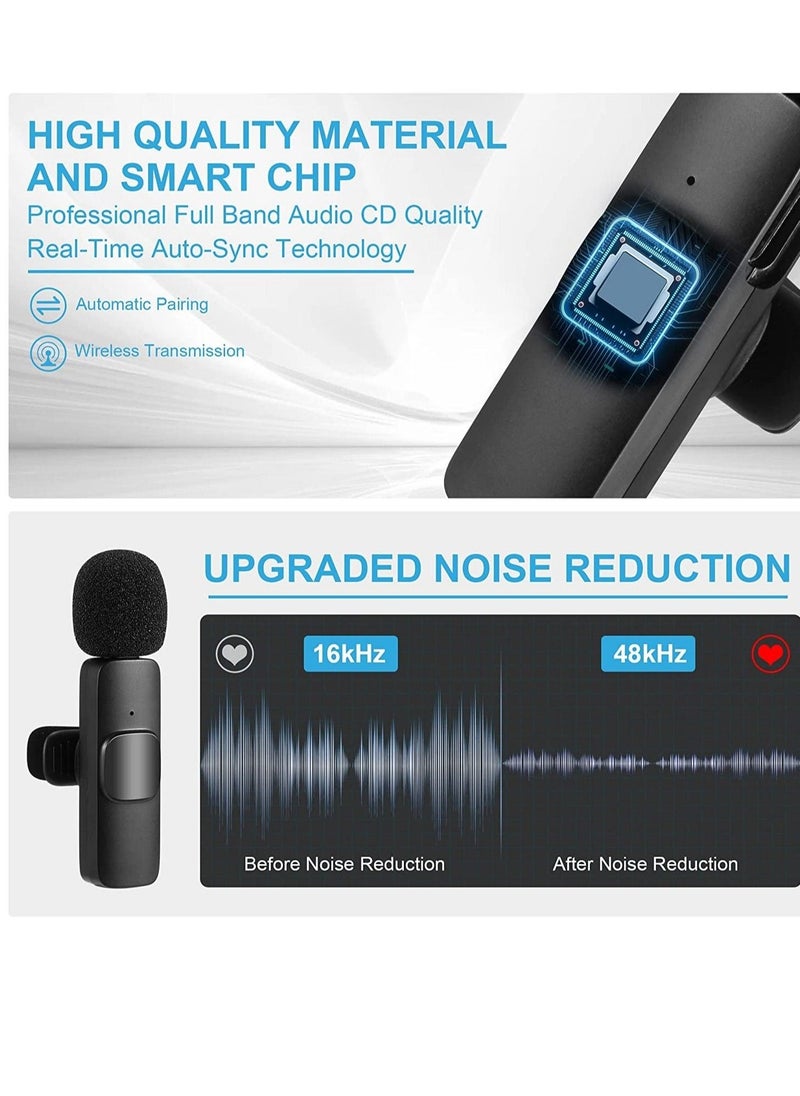 ELTRAZONE Wireless Lavalier Microphone for Phone(USB-C), Dual Wireless Microphone for Video Recording, Live Stream, Vlog, YouTube, TikTok, Facebook - Image 3