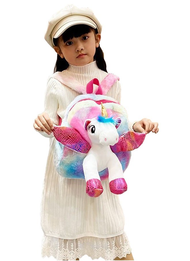 Unicorn Doll Plush Backpack Large Capacity Kids Mini Travel Bag  - Image 1
