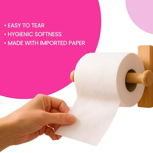 DAFFODIL 2Ply Toilet Paper Tissue – 6 Packs (220 Pulls/Roll, 1320 Pulls Total, 2640 Sheets) UltraSoft Toilet Paper Roll, Strong and Long Lasting for Home or Office Use, - Image 4
