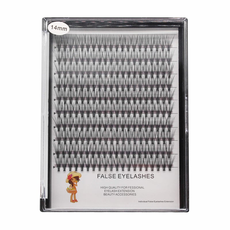 Bodermincer 200pcs/Pack C Curl 20 Root Thickness 0.07mm Professional Makeup Individual Lash Cluster Black Individual Cluster Eye Lashes Grafting Fake False Eyelashes Lash Clsuter Wispy (13mm) - Image 4