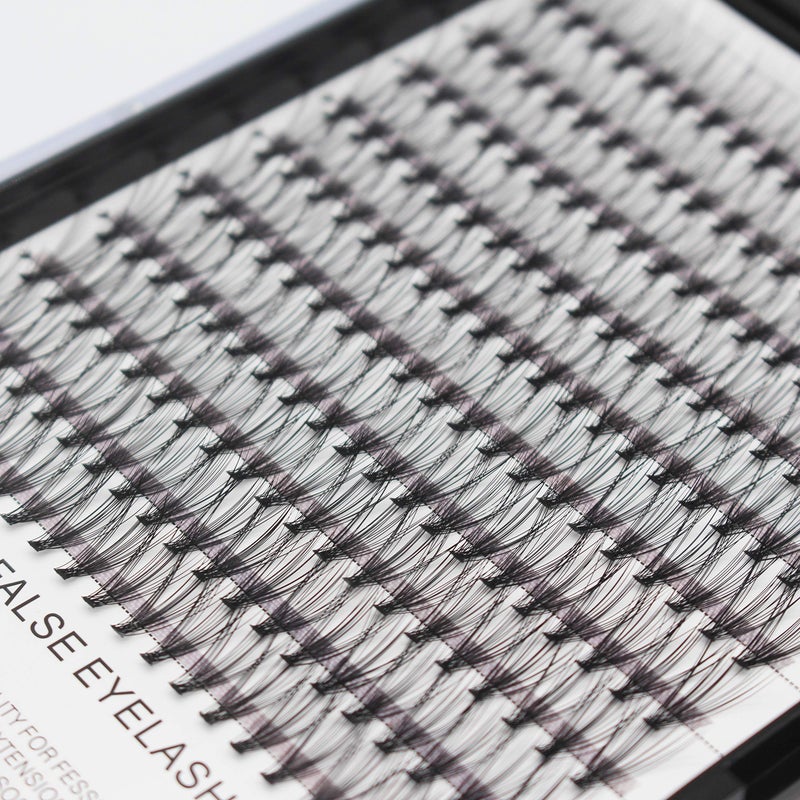 Bodermincer 200pcs/Pack C Curl 20 Root Thickness 0.07mm Professional Makeup Individual Lash Cluster Black Individual Cluster Eye Lashes Grafting Fake False Eyelashes Lash Clsuter Wispy (13mm) - Image 3