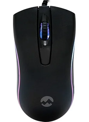 إيفرست Sm-M9 USB Black 3D Optical LED Mouse + Logitech Gaming Mouse Pad