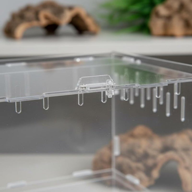 Transparent Reptile Enclosure Through Quality Clear Reptile Habitat Secure Latch Clear Acrylic Terrarium for Arachnid Enthusiasts, 25-15-15 - Image 5