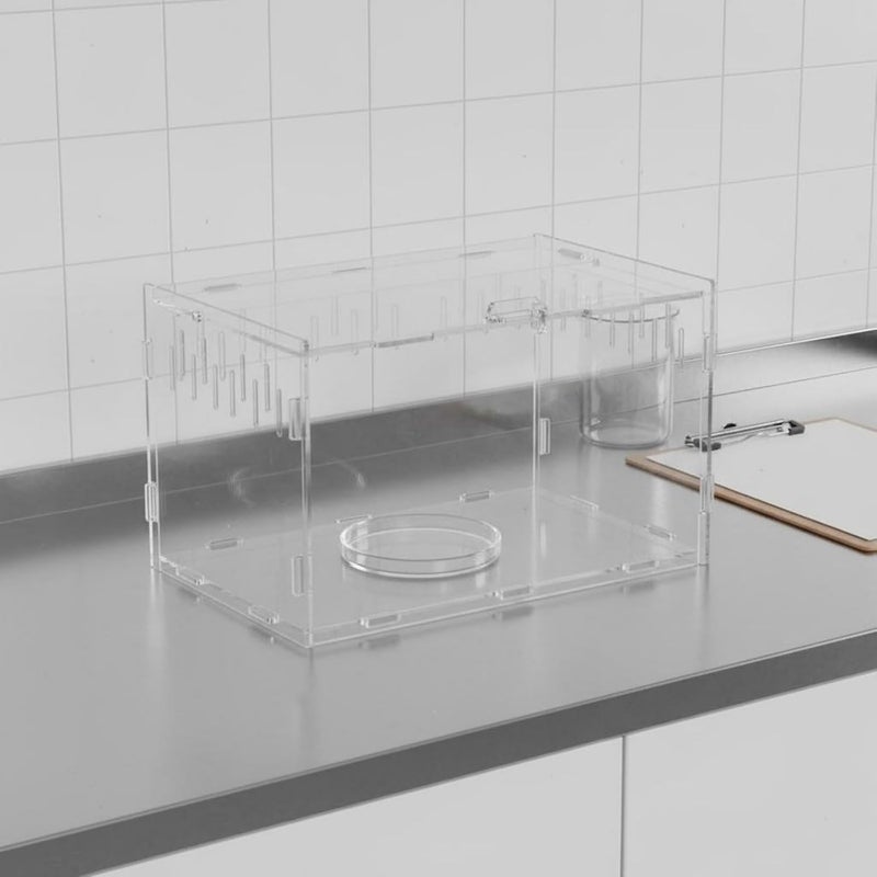Transparent Reptile Enclosure Through Quality Clear Reptile Habitat Secure Latch Clear Acrylic Terrarium for Arachnid Enthusiasts, 25-15-15 - Image 3
