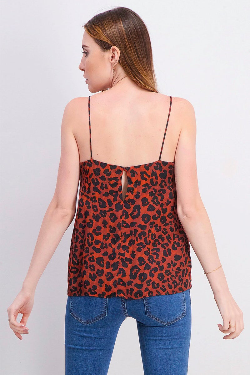 MANGO Women Leopard Print Top, Multicolor - Image 3