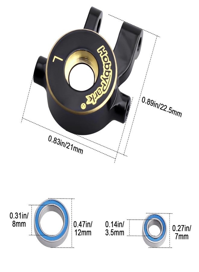 HobbyPark Steering Knuckles for TRX4M TRX4MT Brass Steering Blocks Upgrades Parts 1/18 RC Crawler Car Replacement of 9737 - Image 5