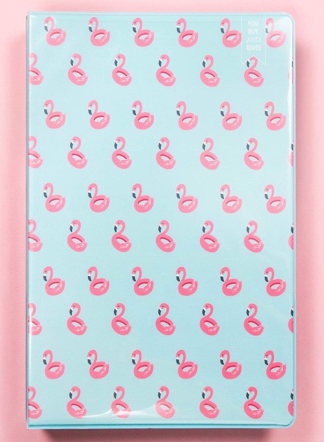 Yoobi | 1 Inch Binder - Blue Flamingo | Holds Up to 275 Sheets | 3 D-Ring Binder | 2 Interior Pockets | PVC Free | 11.5â€ x 1â€ x 10.5â€ - Image 2