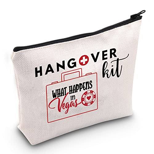 JXGZSO Las Vegas Zipper Hangover Bags Bachelorette Birthday Party Gift Vegas Birthday Travel Toiletry Bag HANGOVER IN Vegas B - Image 1