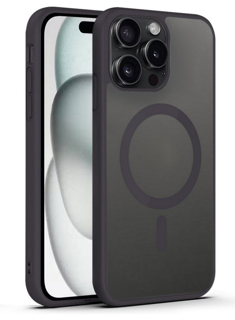 CATANES Magnetic Slim Protective Case for iPhone 15 Pro Max - with Wireless Charging Support - Grey - Image 4