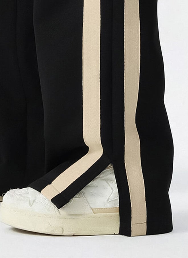 Maniac Men Colorblocked Side Tap Cotton Baggy-Fit Track Pants - Image 5