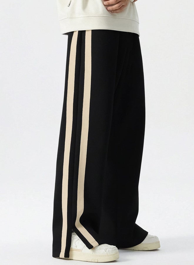 Maniac Men Colorblocked Side Tap Cotton Baggy-Fit Track Pants - Image 2