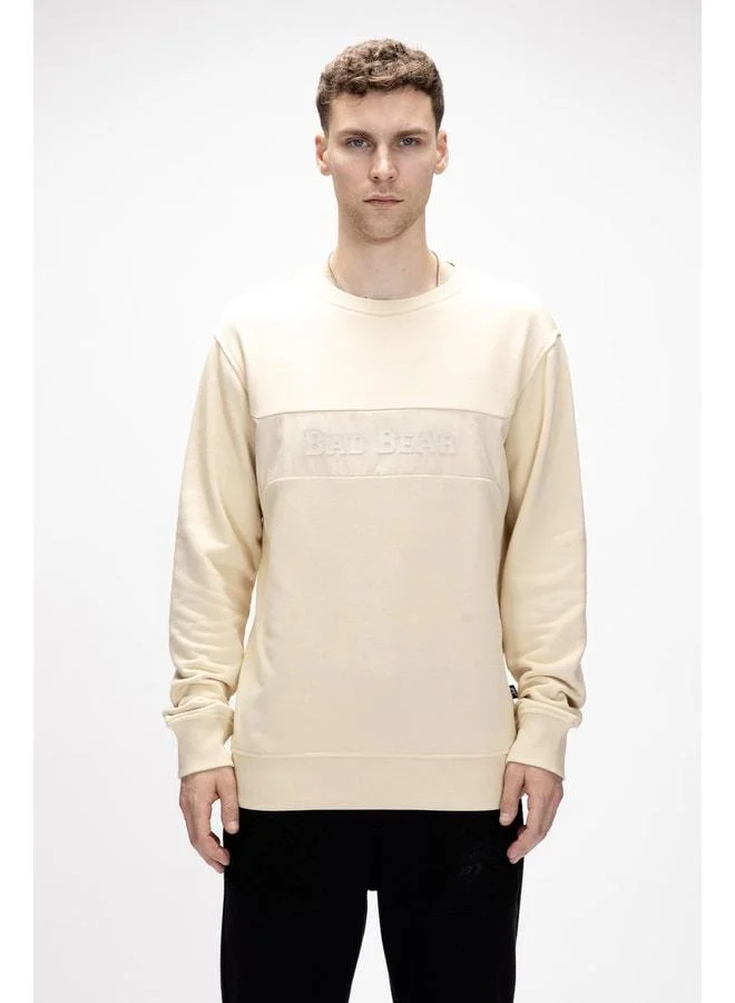 Bad Bear Sailor Beige Crewneck Men's Sweatshirt.