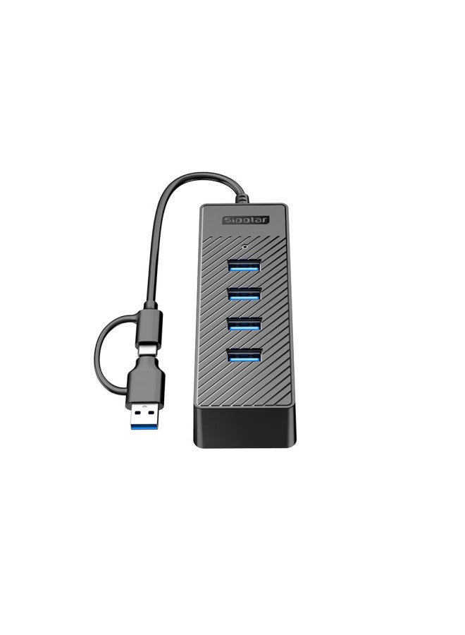 Sipolar Type-c Expansion Dock Usb 3.0 Dual Head Splitter 4-port Hub Converter Extension Cable Laptop Accessories Adapter Fs-4a30h2