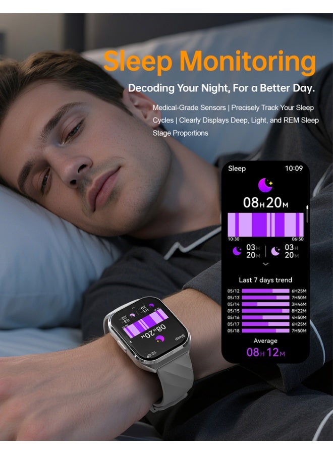 1.83شاشة ملونة كبيرة 3D شاشة منحنية ، تعاون ذكي ثنائي النواة ، بلوتوث 5.4 HD دعوة ساعة ذكية ، - Image 3