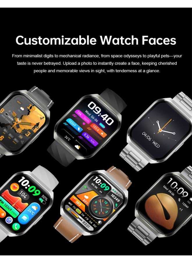 1.83شاشة ملونة كبيرة 3D شاشة منحنية ، تعاون ذكي ثنائي النواة ، بلوتوث 5.4 HD دعوة ساعة ذكية ، - Image 4