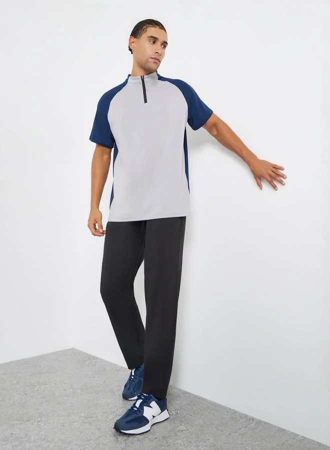 ستايلي اكتيف تيشيرت رجالي رياضي بأكمام راجلان باللون الكحلي