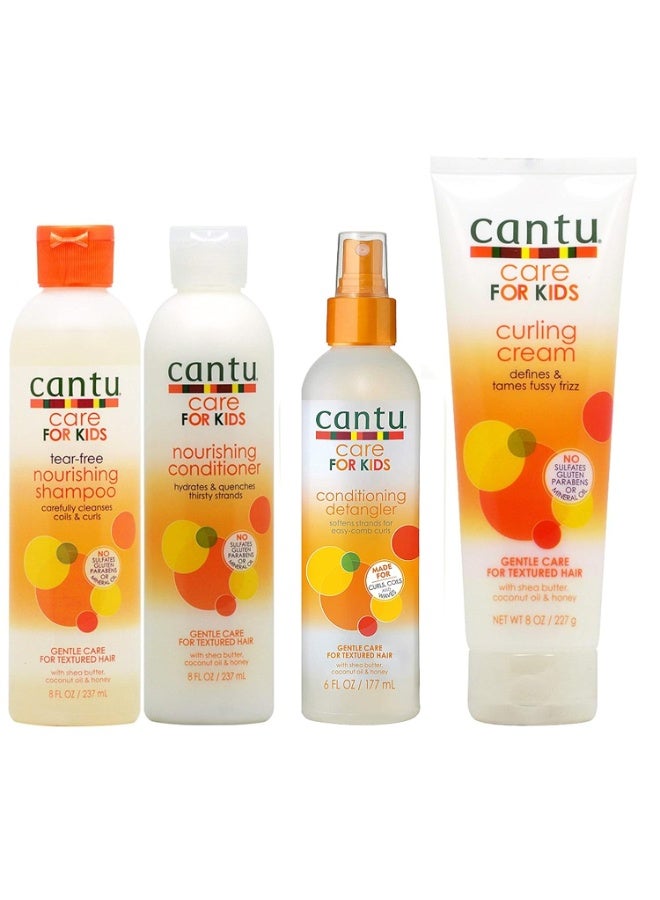 Cantu Care for Kids Shapmoo + Conditioner + Detangler + Curling Cream Set - Image 1