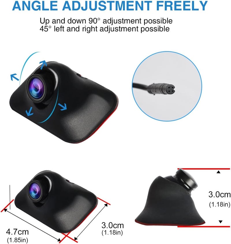 PARKVISION Mini Car Side View/Rear View/Front View Camera with 360° Rotatable Lens - Image 5