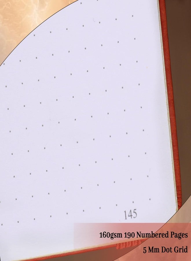 TIEFOSSI مفكرة تيفوسي بنقاط، 160 غرام/م²، 190 صفحة مرقمة، مفكرة للعمل والرسم، مفكرة جلدية بغلاف مقوى مقاس A5 للكتابة للنساء والرجال - Image 3