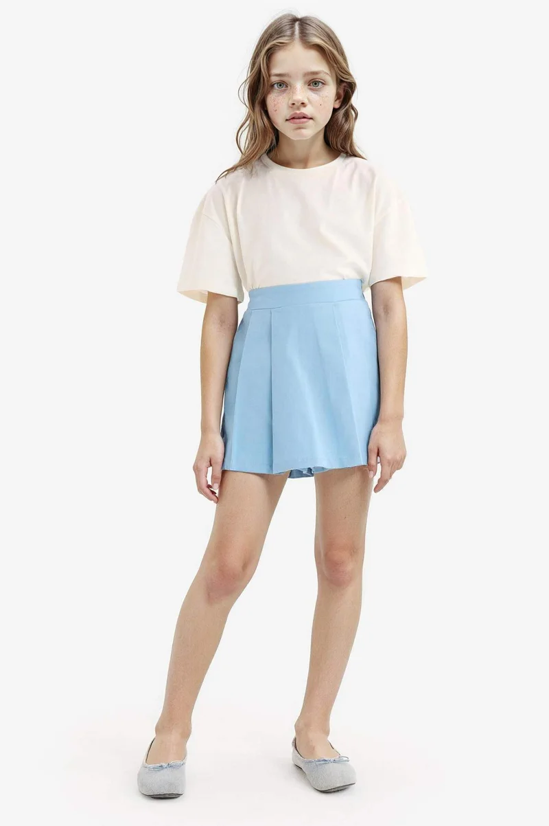 ديفاكتو Girl Gabardine Pleated Skort