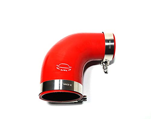 TenkeAuto High Performance 4Ply Reinforced 23 ID 90 Degree Elbow Reducer Coupler Silicone Hose With SS 304 T Bolt Clamp for TurboIntercoolerPiping 23 Red - Image 3