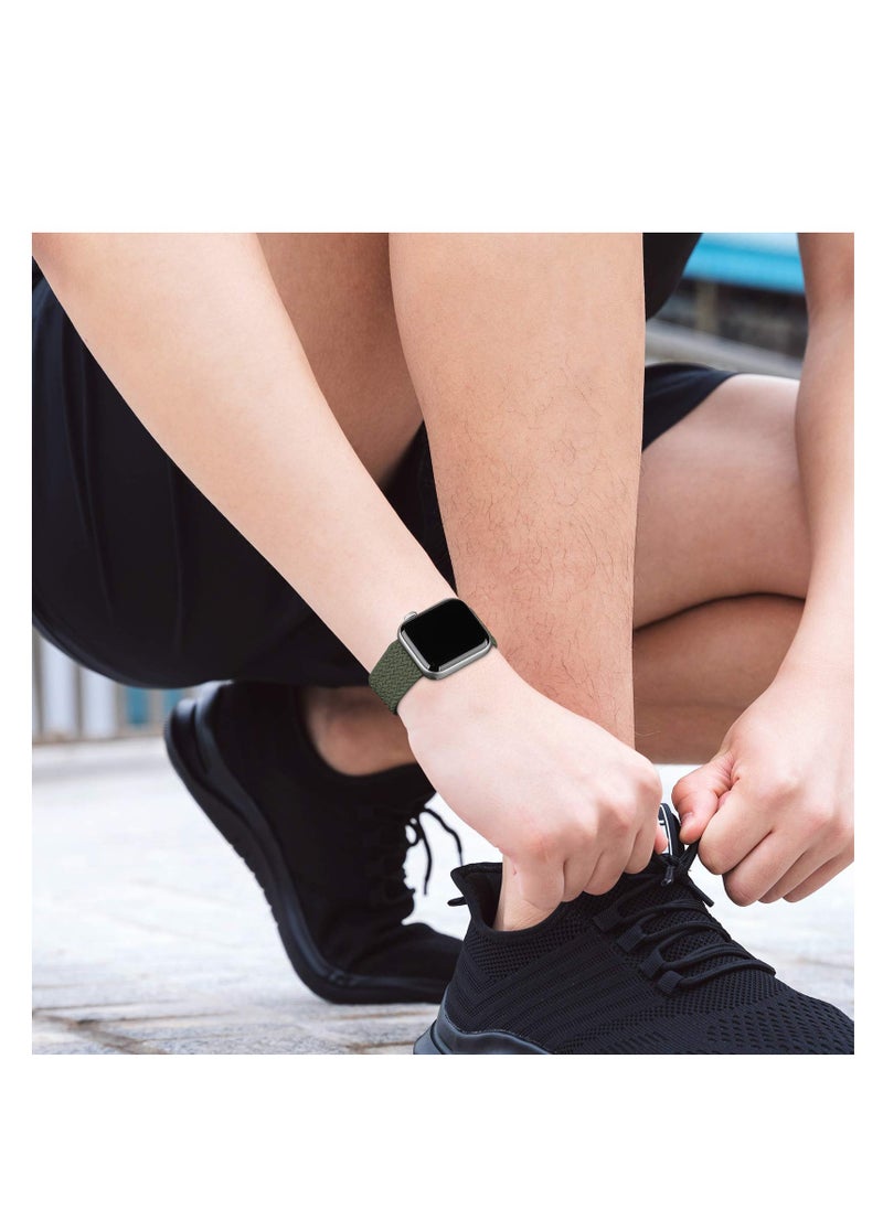 Generic - Adjustable Braided Solo Loop Stretchable Elastics Sport for iWatch Ultra Compatible with Apple iWatch Bands 49/42/44/45mm Women Men - Image 1