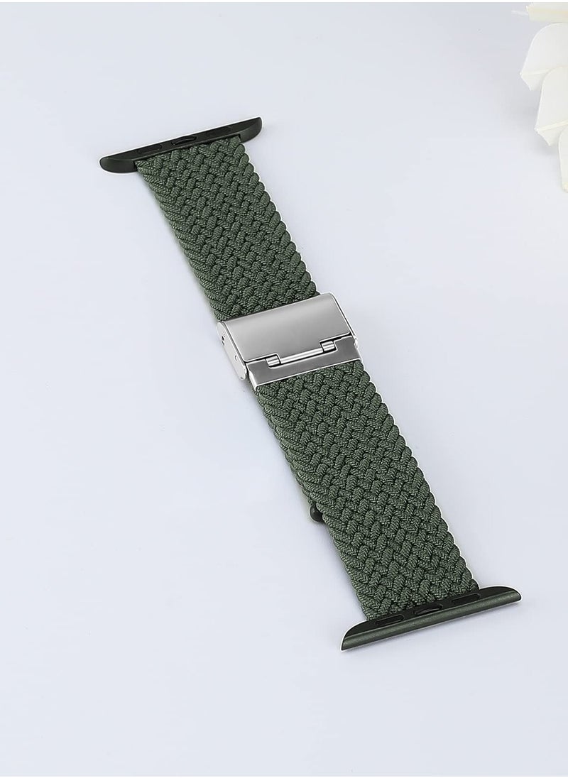 Generic - Adjustable Braided Solo Loop Stretchable Elastics Sport for iWatch Ultra Compatible with Apple iWatch Bands 49/42/44/45mm Women Men - Image 1