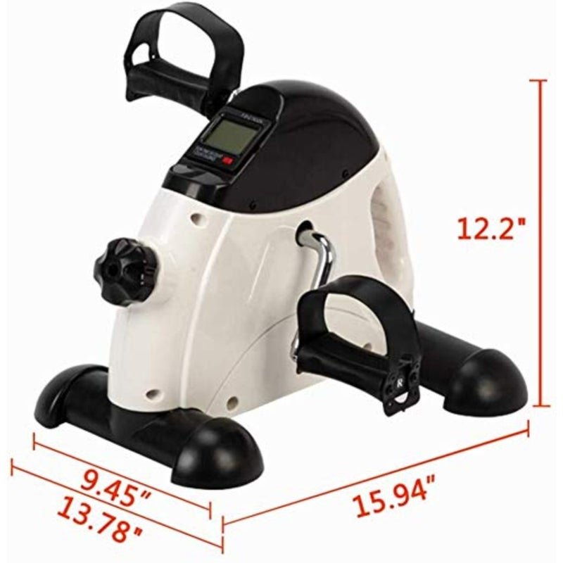 Under Desk Bike Pedal Exerciser, Mini Cycle Exercise Bike for Leg/Arm Pedder Portable Home Exercise Bike, for Seniors/Office Workout Leg and Arm Exercise-Max Strength - Image 2
