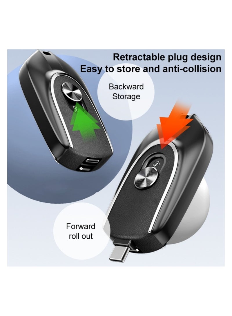 ELTRAZONE Keychain Portable Charger for iPhone, Mini Power Emergency Pod Small Power Bank Battery Pack, Fast Charging Cell Phone BLACK - Image 5