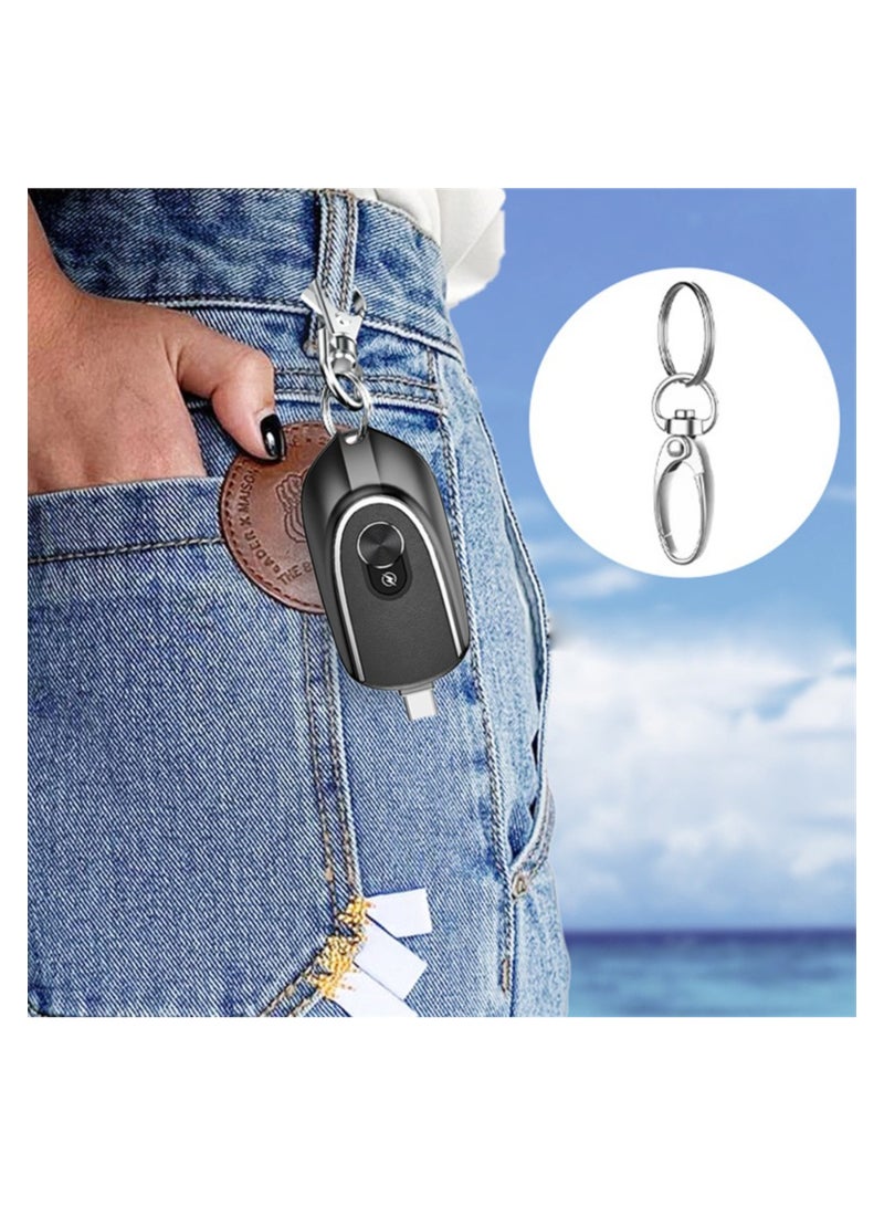 ELTRAZONE Keychain Portable Charger for iPhone, Mini Power Emergency Pod Small Power Bank Battery Pack, Fast Charging Cell Phone BLACK - Image 4