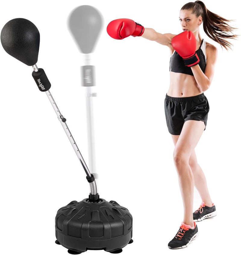 Yes4All Yes4All Punching Bag with Stand Adjustable Height Boxing Equipment with PU Leather Speed Reflex Ball Home Gym Workout MMA Training  Fitness - Image 1