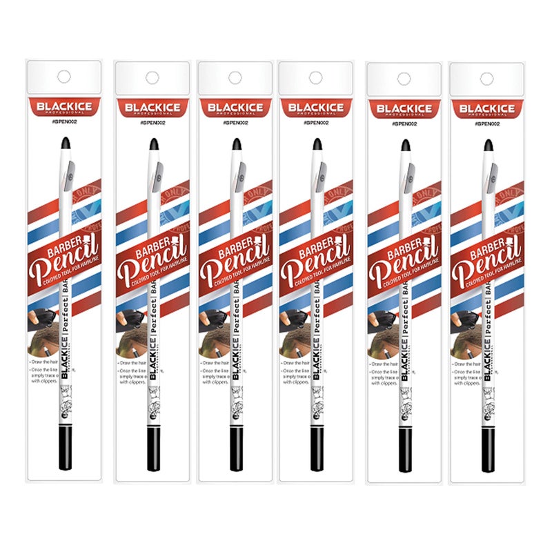 Black Ice Spray Barber Pencil (White) - 6 pieces - Image 5