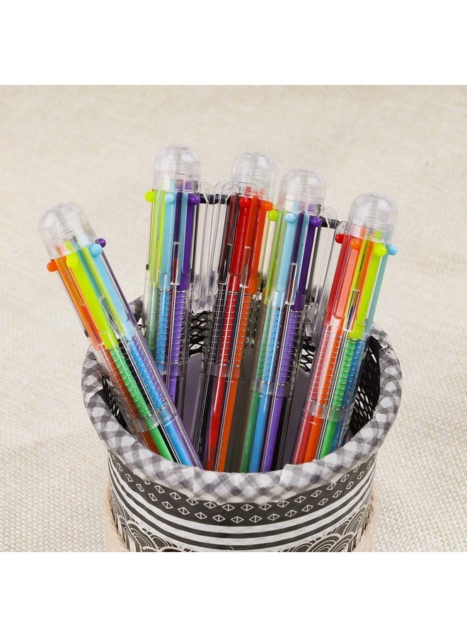 JPSOR 28 Pack Multicolor Pen, 0.5Mm 6-In-1 Multicolor Ballpoint Pens, 6 Colors Retractable Ballpoint Pens For Office School Supplies Students Gift - Image 5