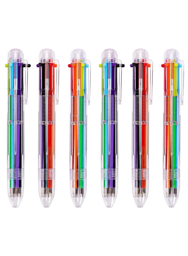 JPSOR 28 Pack Multicolor Pen, 0.5Mm 6-In-1 Multicolor Ballpoint Pens, 6 Colors Retractable Ballpoint Pens For Office School Supplies Students Gift - Image 1