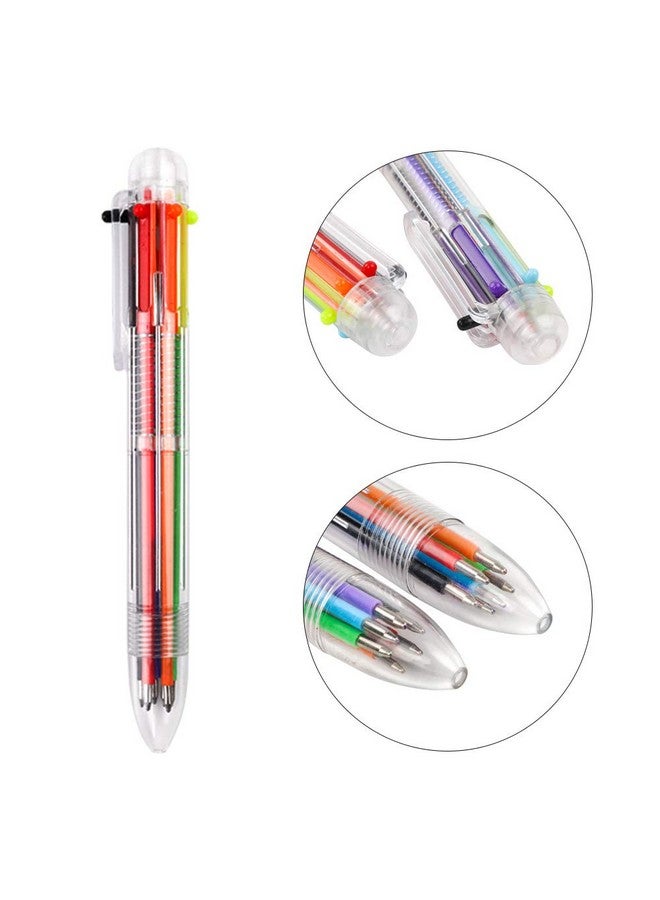 JPSOR 28 Pack Multicolor Pen, 0.5Mm 6-In-1 Multicolor Ballpoint Pens, 6 Colors Retractable Ballpoint Pens For Office School Supplies Students Gift - Image 4