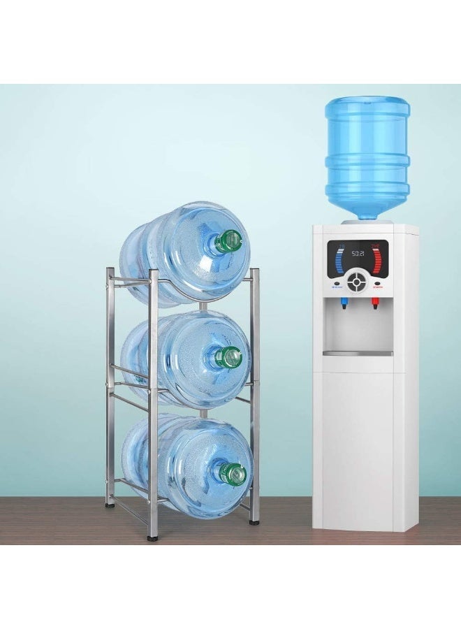 ECVV 3-Tier Storage Rack 5 Gallon Heavy Duty Holder Shelf Cabby Save Space Silver - Image 4