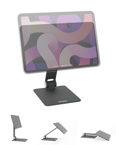 Plugable Magnetic Tablet Holder for iPad Pro 11 (1st/2nd/3rd/4th Gen, M2) iPad Air 10.9/11 (4th/5th Gen, M2), MagSafe Compatible, Portable Foldable 360° Rotating Stand (AMS-STAND11) - Image 1