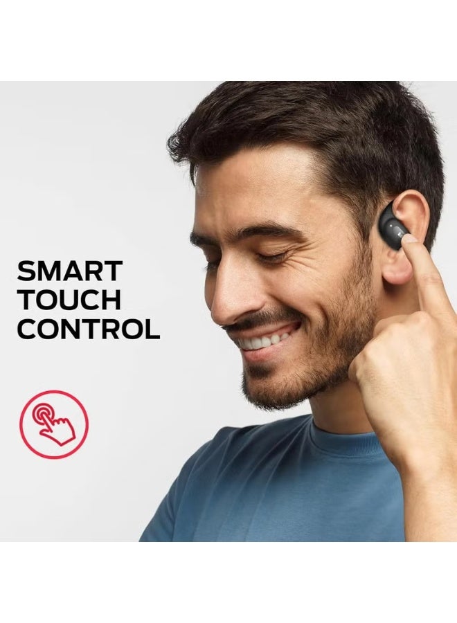 Monster Wireless Open Ear Bluetooth Earbuds with Charging Case, Air Conduction Sports Earphones, HD Stereo Sound, Rechargeable Ear Hook Headset with Built-in Mic, Secure Comfortable Fit for Running Gym Cycling Travel Gaming & Daily Use - Image 2