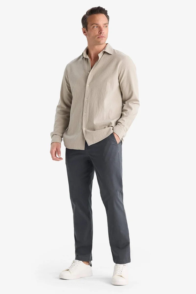 Defacto  Regular Fit Pocketed Straight Leg Chino Pants for Men | Best Price UAE