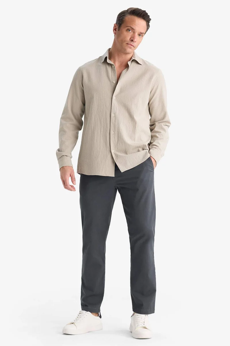 Defacto  Regular Fit Pocketed Straight Leg Chino Pants for Men | Best Price UAE
