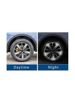 SYOSI Reflective Car Wheel Rim Stickers, 20pcs Night Safety Warning Car Stickers, Anti-Scratch Reflective Stickers Car Motorcycle Wheel Safety Decorative Car Decals Universal for Car Vehicle Truck  - Image 5