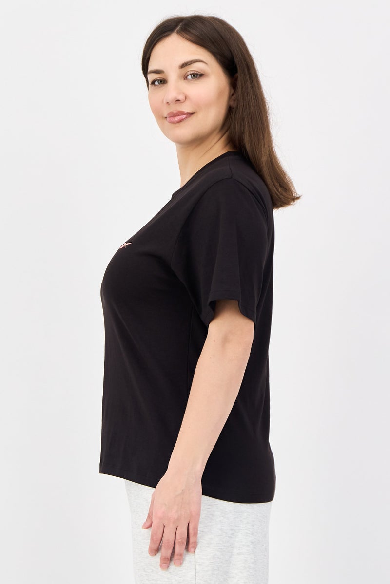 Reebok Women Sportswear Fit Short Sleeve Outdoor T-shirt, Black - Image 2