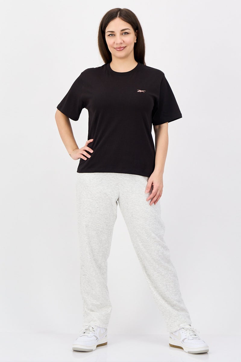 Reebok Women Sportswear Fit Short Sleeve Outdoor T-shirt, Black - Image 4