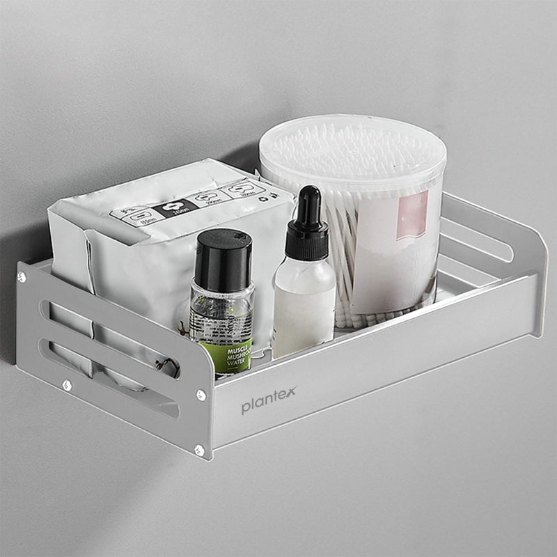 Plantex Aluminum Toilet Paper Holder for Bathroom/Toilet Roll Holder/Toilet Tissue Holder with Mini Shelf Rack Stand/Bathroom Accessories/Anti Rust(Chrome) - Image 4